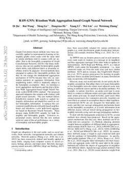 RAW-GNN: RAndom Walk Aggregation based Graph Neural Network