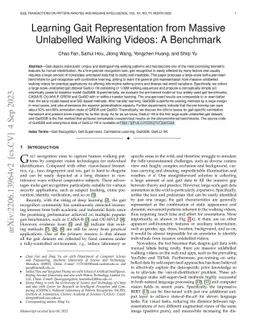 Learning Gait Representation from Massive Unlabelled Walking Videos: A
  Benchmark
