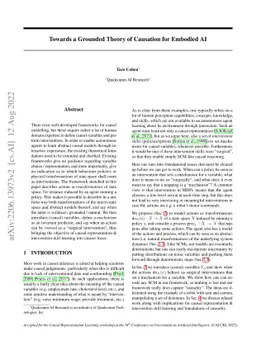 Towards a Grounded Theory of Causation for Embodied AI