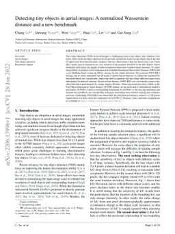 Detecting tiny objects in aerial images: A normalized Wasserstein
  distance and a new benchmark