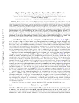 Adaptive Self-supervision Algorithms for Physics-informed Neural
  Networks