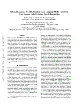 Internal Language Model Estimation based Language Model Fusion for
  Cross-Domain Code-Switching Speech Recognition