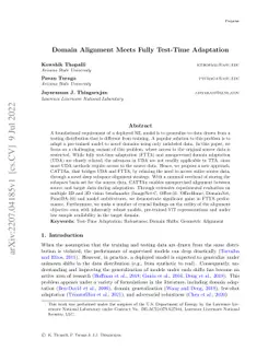 Domain Alignment Meets Fully Test-Time Adaptation