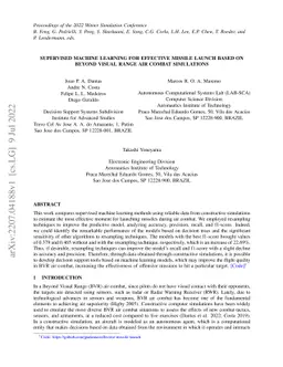 Supervised Machine Learning for Effective Missile Launch Based on Beyond
  Visual Range Air Combat Simulations