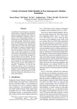 A Study of Syntactic Multi-Modality in Non-Autoregressive Machine
  Translation