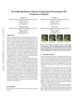 Invisible Backdoor Attacks Using Data Poisoning in the Frequency Domain