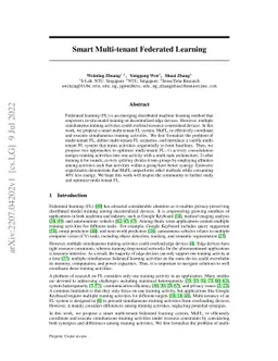 Smart Multi-tenant Federated Learning