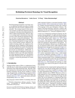 Rethinking Persistent Homology for Visual Recognition