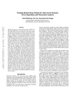 Training Robust Deep Models for Time-Series Domain: Novel Algorithms and
  Theoretical Analysis