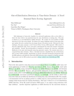 Out-of-Distribution Detection in Time-Series Domain: A Novel Seasonal
  Ratio Scoring Approach