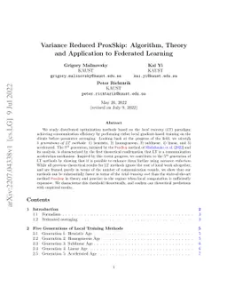 Variance Reduced ProxSkip: Algorithm, Theory and Application to
  Federated Learning