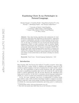 Explaining Chest X-ray Pathologies in Natural Language