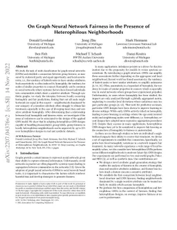 On Graph Neural Network Fairness in the Presence of Heterophilous
  Neighborhoods