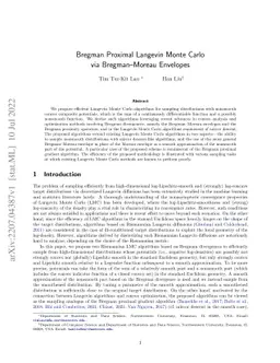 Bregman Proximal Langevin Monte Carlo via Bregman--Moreau Envelopes