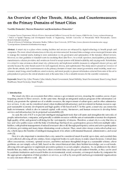 An Overview of Cyber Threats, Attacks, and Countermeasures on the
  Primary Domains of Smart Cities