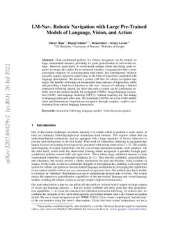 LM-Nav: Robotic Navigation with Large Pre-Trained Models of Language,
  Vision, and Action