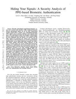 Hiding Your Signals: A Security Analysis of PPG-based Biometric
  Authentication