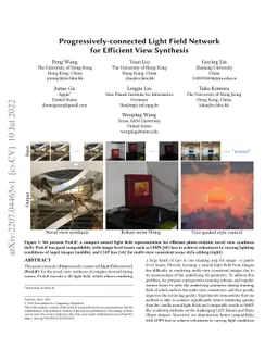 Progressively-connected Light Field Network for Efficient View Synthesis