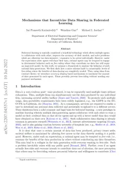 Mechanisms that Incentivize Data Sharing in Federated Learning