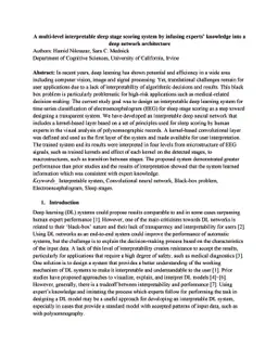A multi-level interpretable sleep stage scoring system by infusing
  experts' knowledge into a deep network architecture