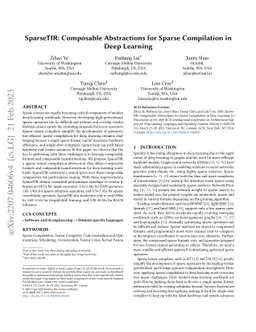 SparseTIR: Composable Abstractions for Sparse Compilation in Deep
  Learning