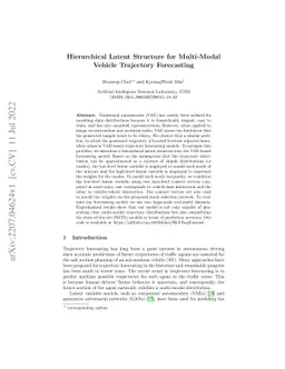 Hierarchical Latent Structure for Multi-Modal Vehicle Trajectory
  Forecasting