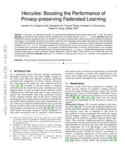 Hercules: Boosting the Performance of Privacy-preserving Federated
  Learning