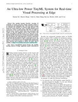 An Ultra-low Power TinyML System for Real-time Visual Processing at Edge