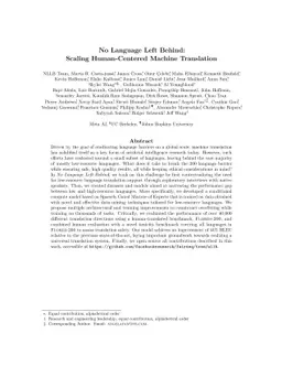 No Language Left Behind: Scaling Human-Centered Machine Translation