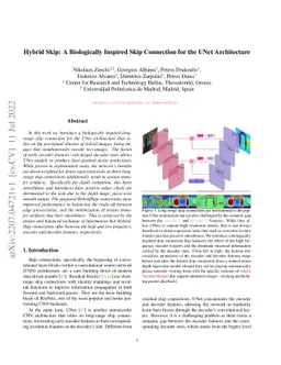 Hybrid Skip: A Biologically Inspired Skip Connection for the UNet
  Architecture