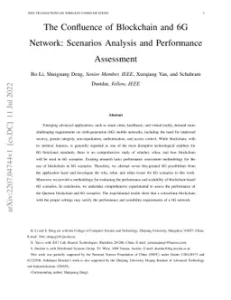 The Confluence of Blockchain and 6G Network: Scenarios Analysis and
  Performance Assessment