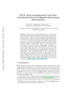 DCCF: Deep Comprehensible Color Filter Learning Framework for
  High-Resolution Image Harmonization