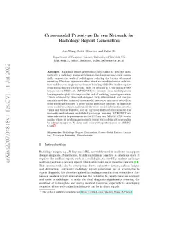 Cross-modal Prototype Driven Network for Radiology Report Generation