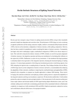 On the Intrinsic Structures of Spiking Neural Networks