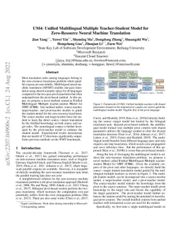 UM4: Unified Multilingual Multiple Teacher-Student Model for
  Zero-Resource Neural Machine Translation