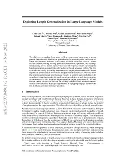 Exploring Length Generalization in Large Language Models