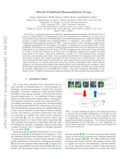 Wavelet Conditional Renormalization Group