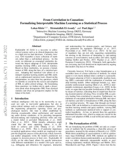From Correlation to Causation: Formalizing Interpretable Machine
  Learning as a Statistical Process