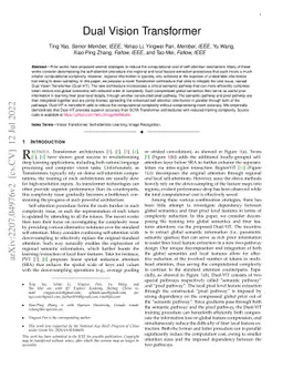 Dual Vision Transformer