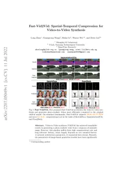 Fast-Vid2Vid: Spatial-Temporal Compression for Video-to-Video Synthesis