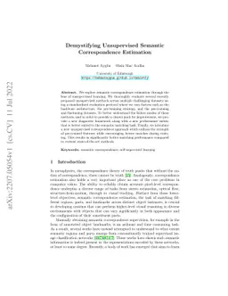 Demystifying Unsupervised Semantic Correspondence Estimation