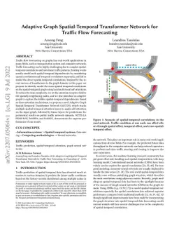 Adaptive Graph Spatial-Temporal Transformer Network for Traffic Flow
  Forecasting