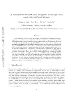 On the Representation of Pairwise Causal Background Knowledge and Its Applications in Causal Inference