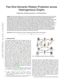 Few-Shot Semantic Relation Prediction across Heterogeneous Graphs