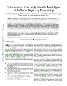 Collaborative Uncertainty Benefits Multi-Agent Multi-Modal Trajectory Forecasting