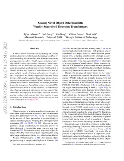 Scaling Novel Object Detection with Weakly Supervised Detection
  Transformers