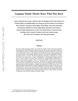 Language Models (Mostly) Know What They Know