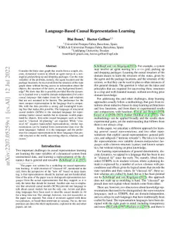 Language-Based Causal Representation Learning
