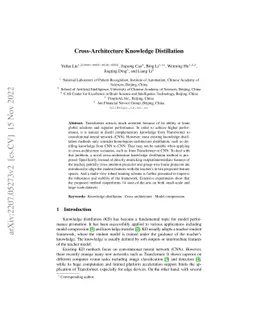 Cross-Architecture Knowledge Distillation