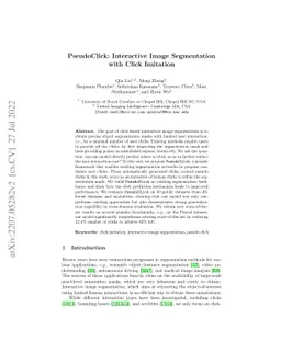 PseudoClick: Interactive Image Segmentation with Click Imitation